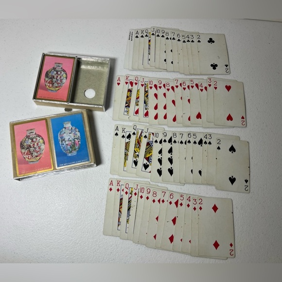 Fine Arts Gallery Of San Diego VTG Congress Playing Cards 2 Deck Complete Vases - Picture 6 of 11